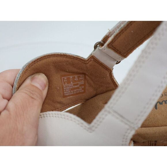 Clarks Giselle Beach Strappy Cork Wedge Heel Platform Sandals White Size 11M - Picture 10 of 13